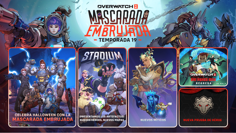 La Mascarada Embrujada llega para aterrorizar la Temporada 19 de Overwatch 2